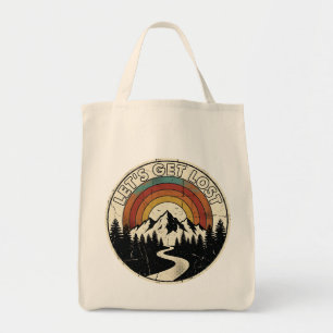 Let’s Get Lost Retro Mountain Adventure Outdoor Tote Bag