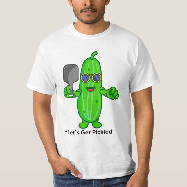 Let’s Get Pickled | Funny Pickleball Player Gift  T-Shirt (Front)