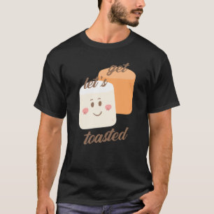 Let S Get Toasted Christmas Xmas Camping Campfire T-Shirt