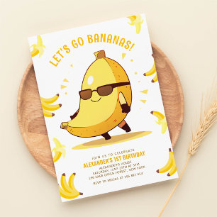 Let’s Go Bananas Fun Birthday Invitation
