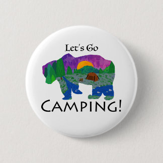 Let’s Go Camping 6 Cm Round Badge
