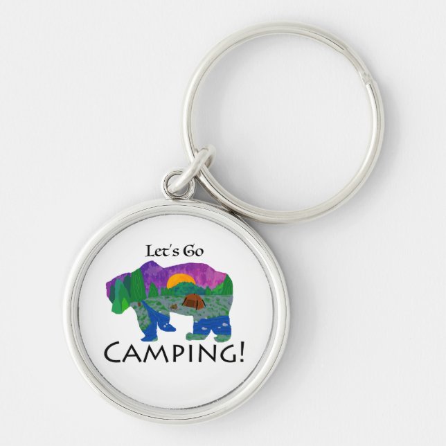 Let’s Go Camping Key Ring (Front)