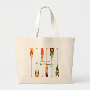 Let’s Go Canoeing Large Tote Bag