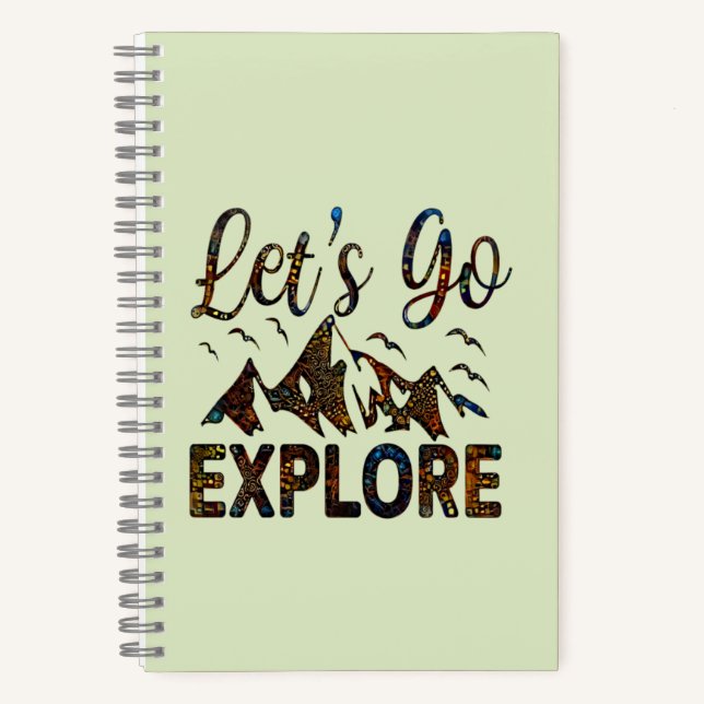 Let’s Go Explore, Traveling Quote Notebook (Front)