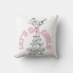 Let’s Go Girls Bachelorette Design Bride Cushion