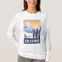 Let’s Go Skiing Vintage Print