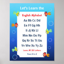 Let’s Learn the ABCs Poster for Kids