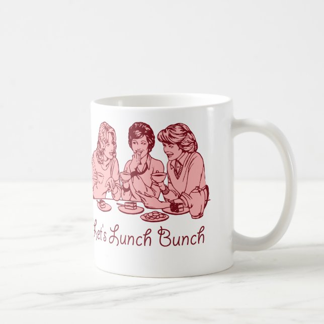 Let’s Lunch Bunch 50’s retro graphic Coffee Mug (Right)