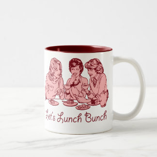 Let’s Lunch Bunch 50’s retro graphic Two-Tone Coffee Mug