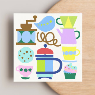 LET’S MEET FOR COFFEE Flat Note Card