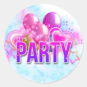 Let’s Party! - Classic Round Sticker