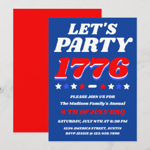 Let’s Party Like It’s 1776 USA 250 Invitation