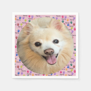 Let’s Paw-ty! Custom Dog  Napkin