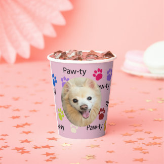 Let’s Paw-ty! Dog birthday party bash Paper Cups