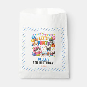 Let’s Pawty Cat 5th Birthday Cute Kitty Birthday Favour Bag