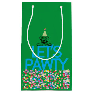 “Let’s PAWTY” Labrador Party Green Gift Bag