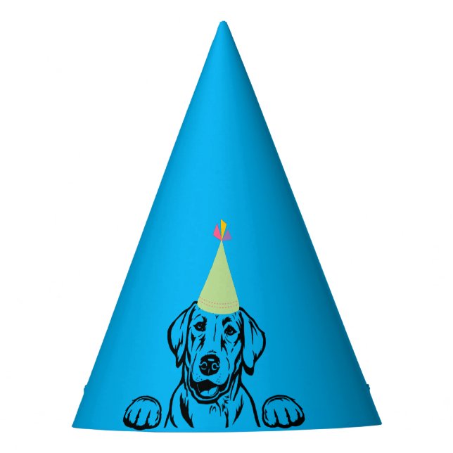 “Let’s PAWTY” Labrador Party Hats (Front)