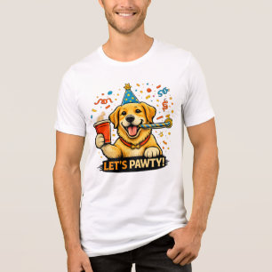 Let’s Pawty! – Party Dog Unisex Bella Tri-Blend T- Shirt