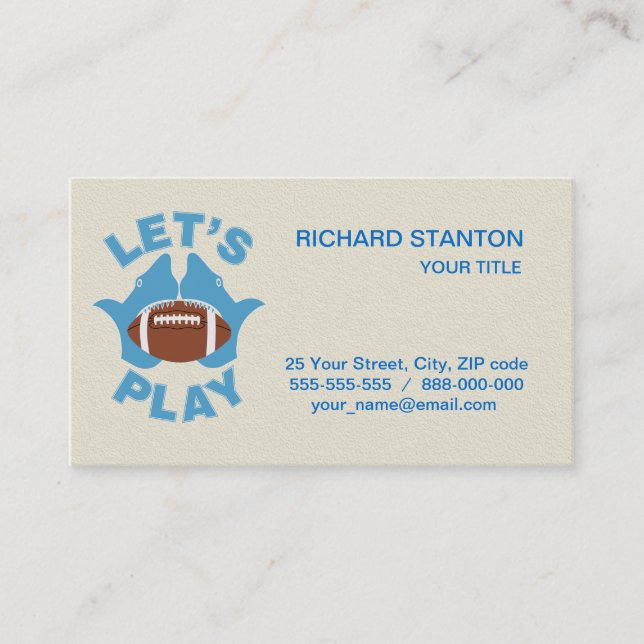 Let’s play football business card (Front)