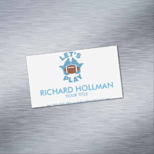 Let’s play football 	Magnetic business card