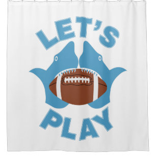 Let’s play football shower curtain