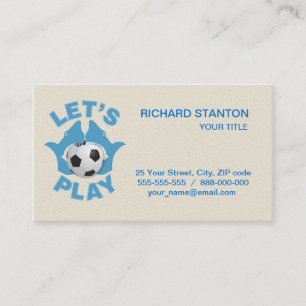 Let’s play soccer business card