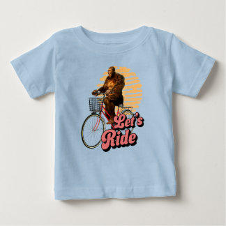 Let’s Ride Bigfoot Bicycle Retro Cycling Humour Baby T-Shirt