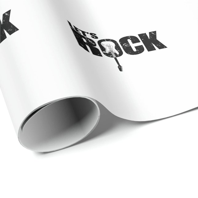 Let’s Rock Gitarre Musikstil Genre Rockband Wrapping Paper (Roll Corner)