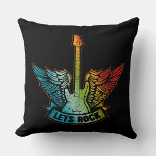 Let’s Rock Legend Rock And Roll Music Guitar Cushion
