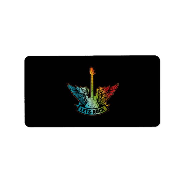 Let’s Rock Legend Rock And Roll Music Guitar Label (Front)
