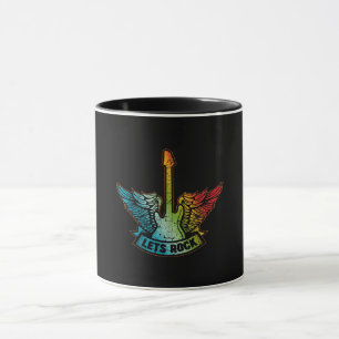 Let’s Rock Legend Rock And Roll Music Guitar Mug