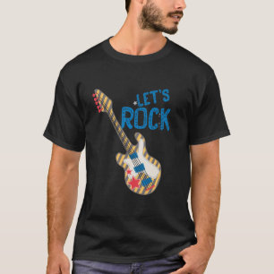 Let s Rock Star Rock n Roll Retro 80s Music Gift W T-Shirt