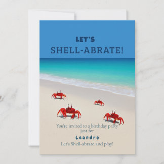 Let’s Shell-abrate! – Custom Kids Birthday Invite 
