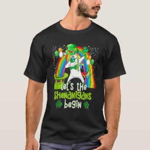 Let S Shenanigans Begin Funny Dabbing Unicorn St P T-Shirt
