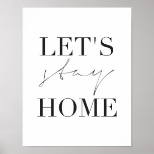 Let’s Stay Home Cosy Homebody Quote Wall Art