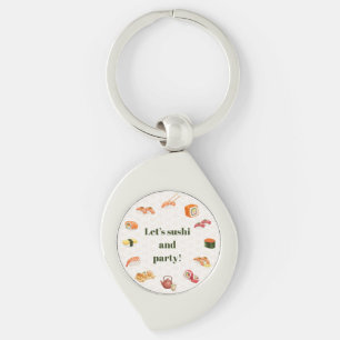 Let’s sushi and party! key ring