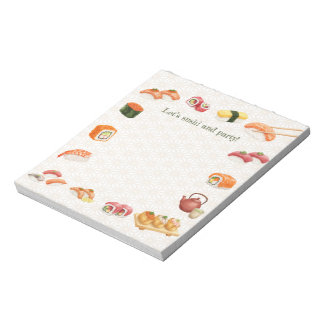 Let’s sushi and party!  notepad
