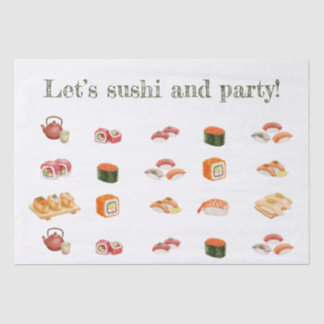 Let’s sushi and party! tissue paper
