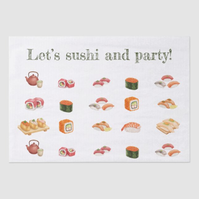 Let’s sushi and party! tissue paper (Front)