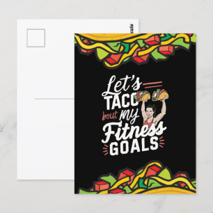 Let’s Taco ‘bout My Fitness Goals Funny Resolution Postcard