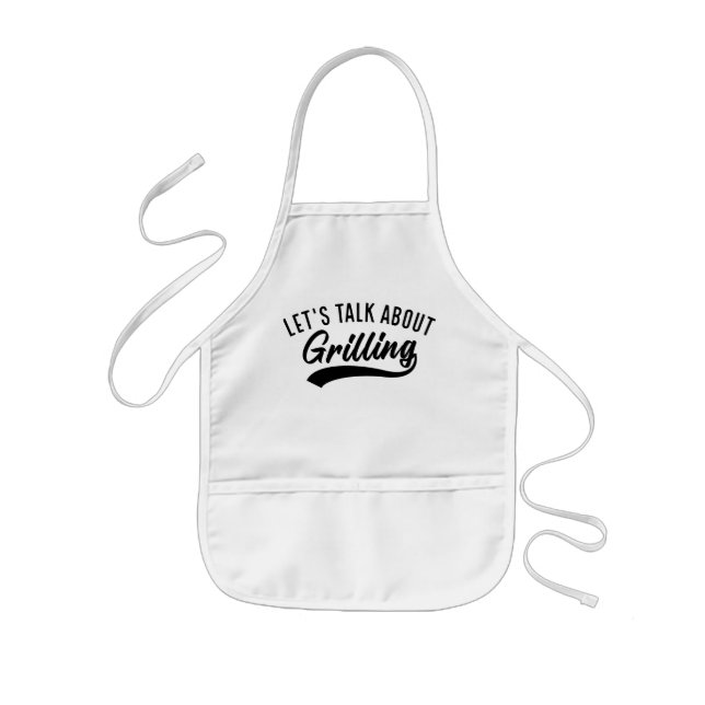 Let’s Talk About Grilling Kids Apron (Front)