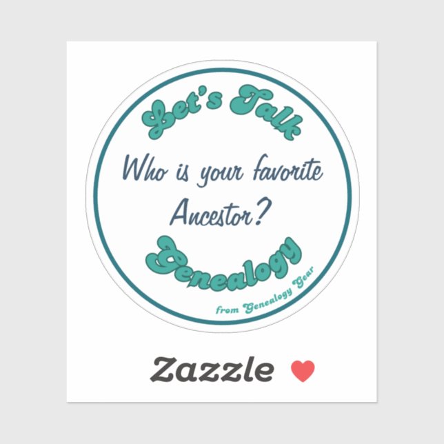 Let’s Talk Genealogy: Favourite Ancestor (Sheet)