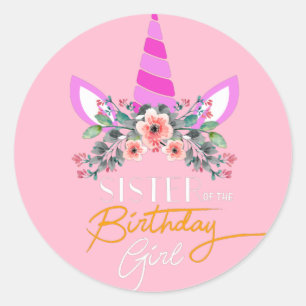  Let’s Talk Unicorn Party Magic! Classic Round Sticker