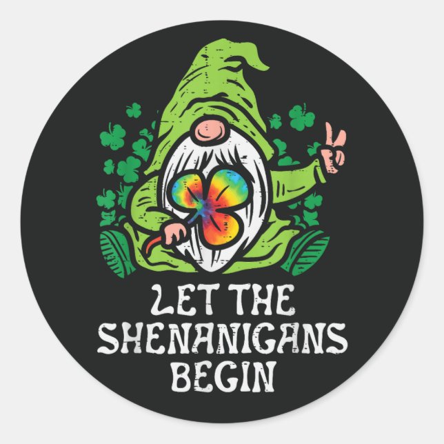Let Shenanigans Begin Classic Round Sticker (Front)