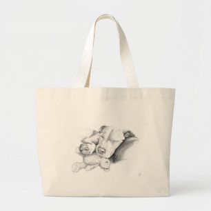 Let Sleeping Dogs Lie Large Tote Bag