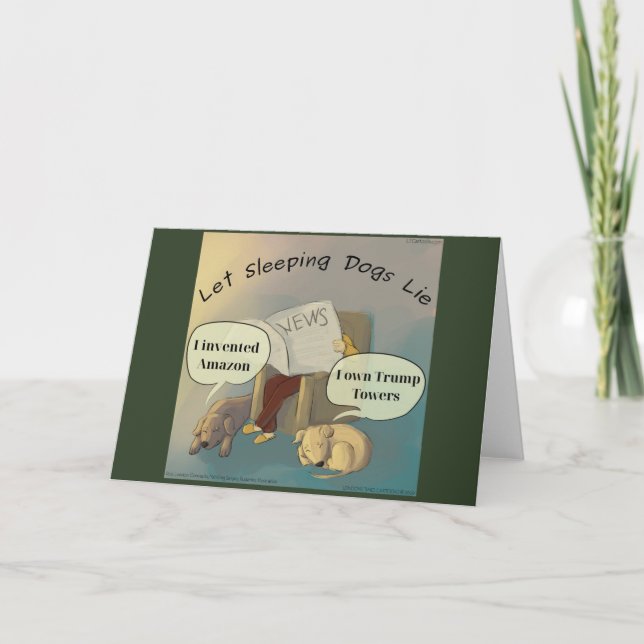 Let Sleeping Dogs Lie LTCartoons Greetingcard Card (Front)