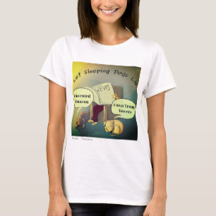 Let Sleeping Dogs Lie Womens Comic Tshirt