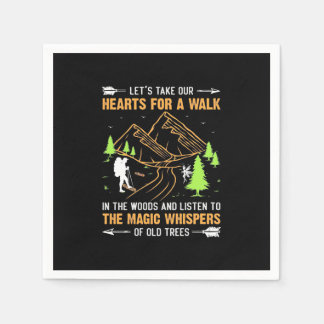 Let Take Our Hearts For A Walk Napkin