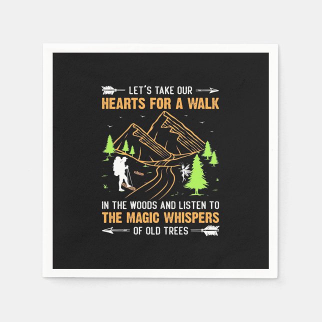 Let Take Our Hearts For A Walk Napkin (Front)