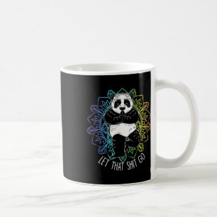 Let That Go Panda Yoga Funny Vriksasana Yoga Lover Coffee Mug